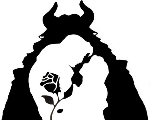 500x397 Disney Beauty And Beast Silhouette