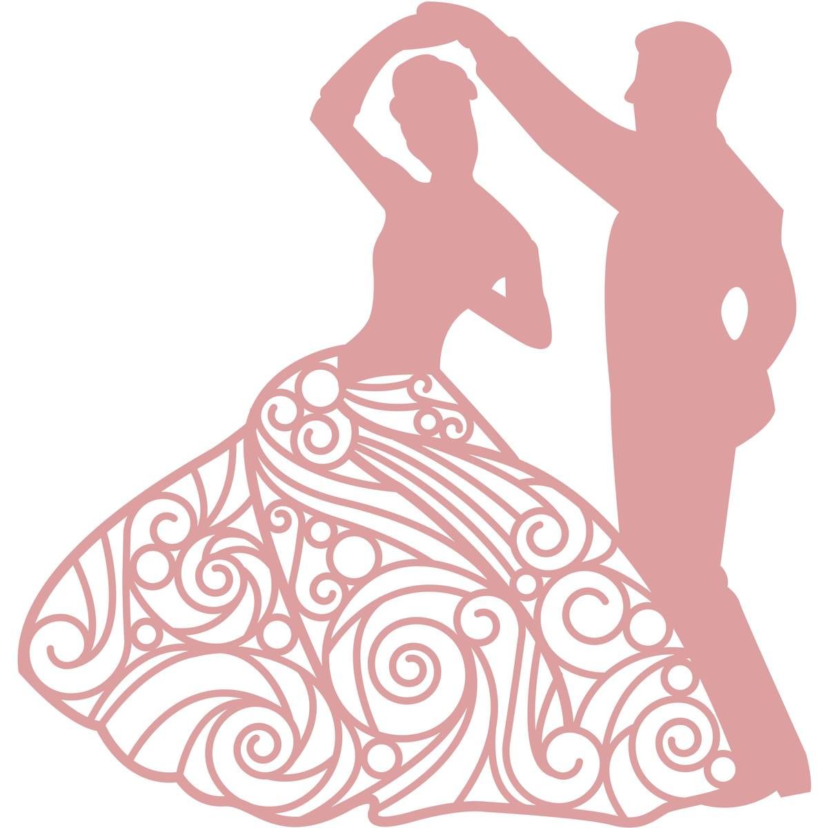 1200x1200 Intricut Couple Silhouette Die 10.9 X 11.3 Cm Couple Silhouette