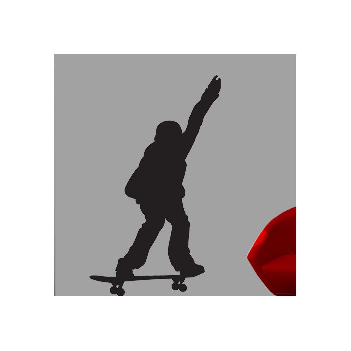 700x700 Wallhogs Skateboard Silhouette X Cutout Wall Decal Amp Reviews