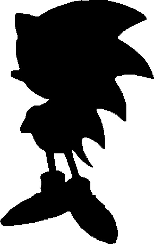 506x800 Classic Sonic Silhouette 2 Stickers By 4xult Redbubble