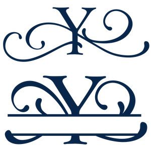 300x300 Split Amp Full Flourish Monogram