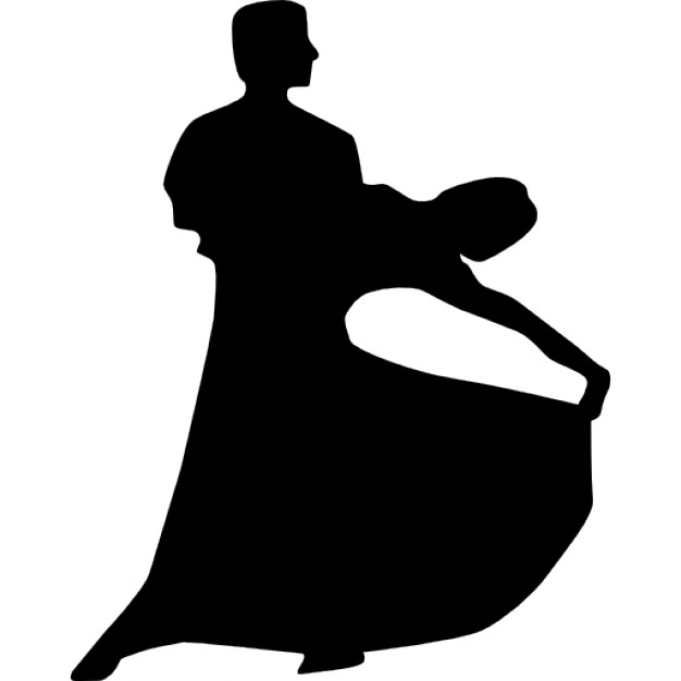 626x626 Couple Silhouette Of Flamenco Dance Icons Free Download