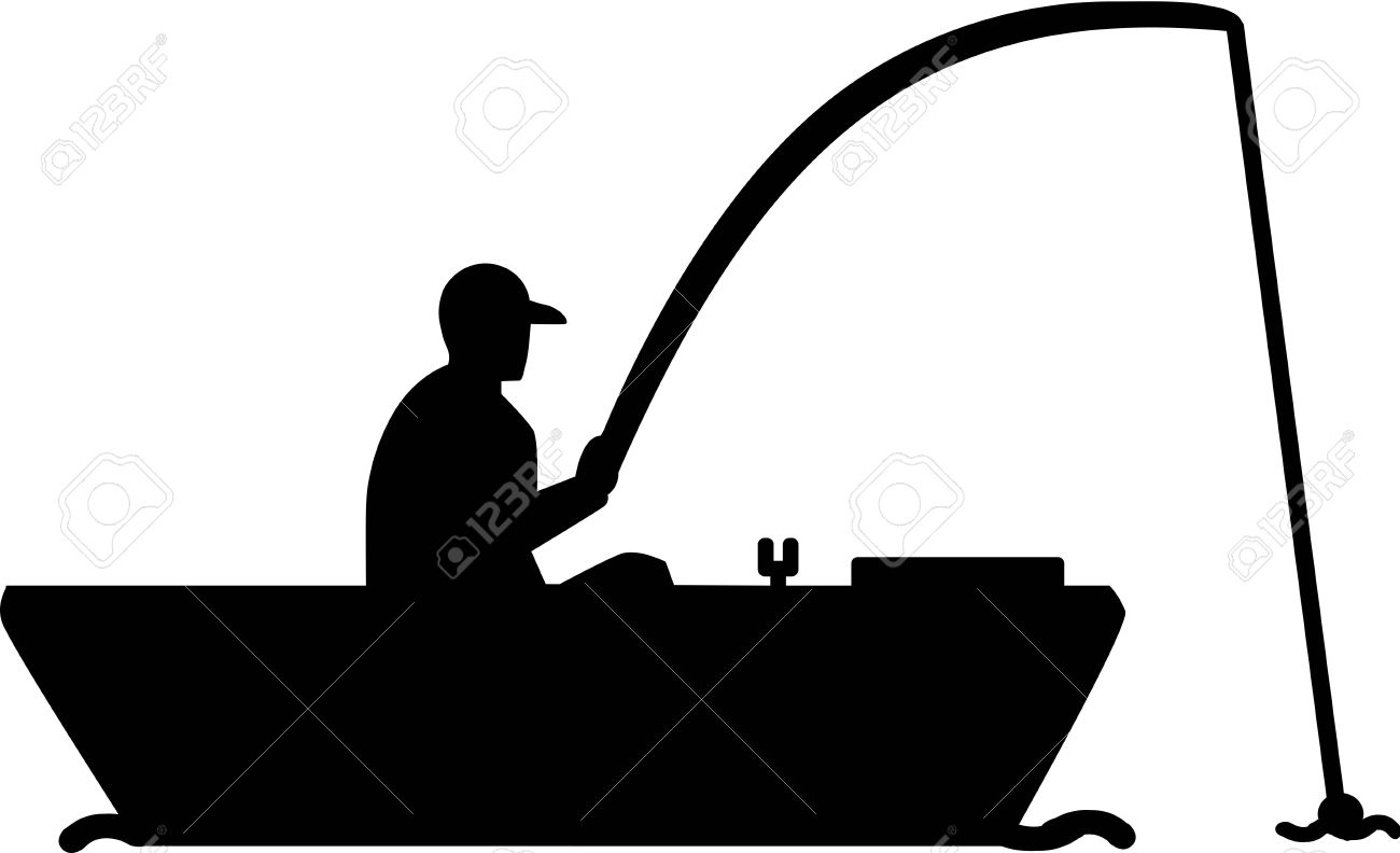 1300x792 Fishing From Boat Silhouette Clipart