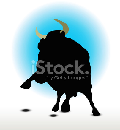 404x440 Bull Silhouette Stock Vector