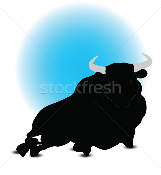 553x600 Bull Silhouette Vector Illustration Benguhan Ipekoz