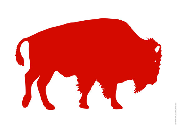 570x403 Items Similar To Large Buffalo Silhouette Poster