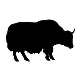 270x270 Yak Silhouette Stencil Free Stencil Gallery