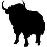 160x160 Yak Silhouette Vector Graphics Stock Image And Royalty Free