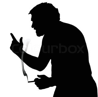 320x315 Silhouette Of Two Men Talking, Illustration Stock Vector Colourbox