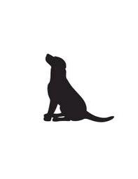 197x256 Yellow Lab Silhouette Labrador Retriever Art Block (Versi On 2