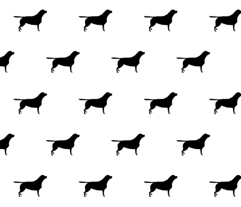 470x403 Black Labrador Silhouette Fabric