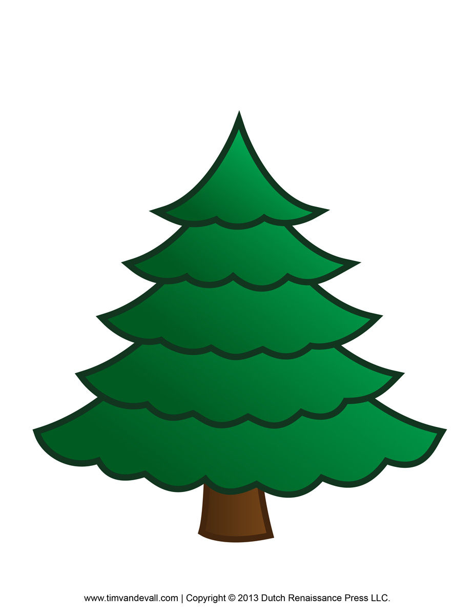 927x1200 Blank Christmas Tree Clip Art