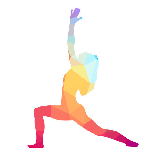 500x500 Yoga Pose Color Silhouette Public Domain Vectors