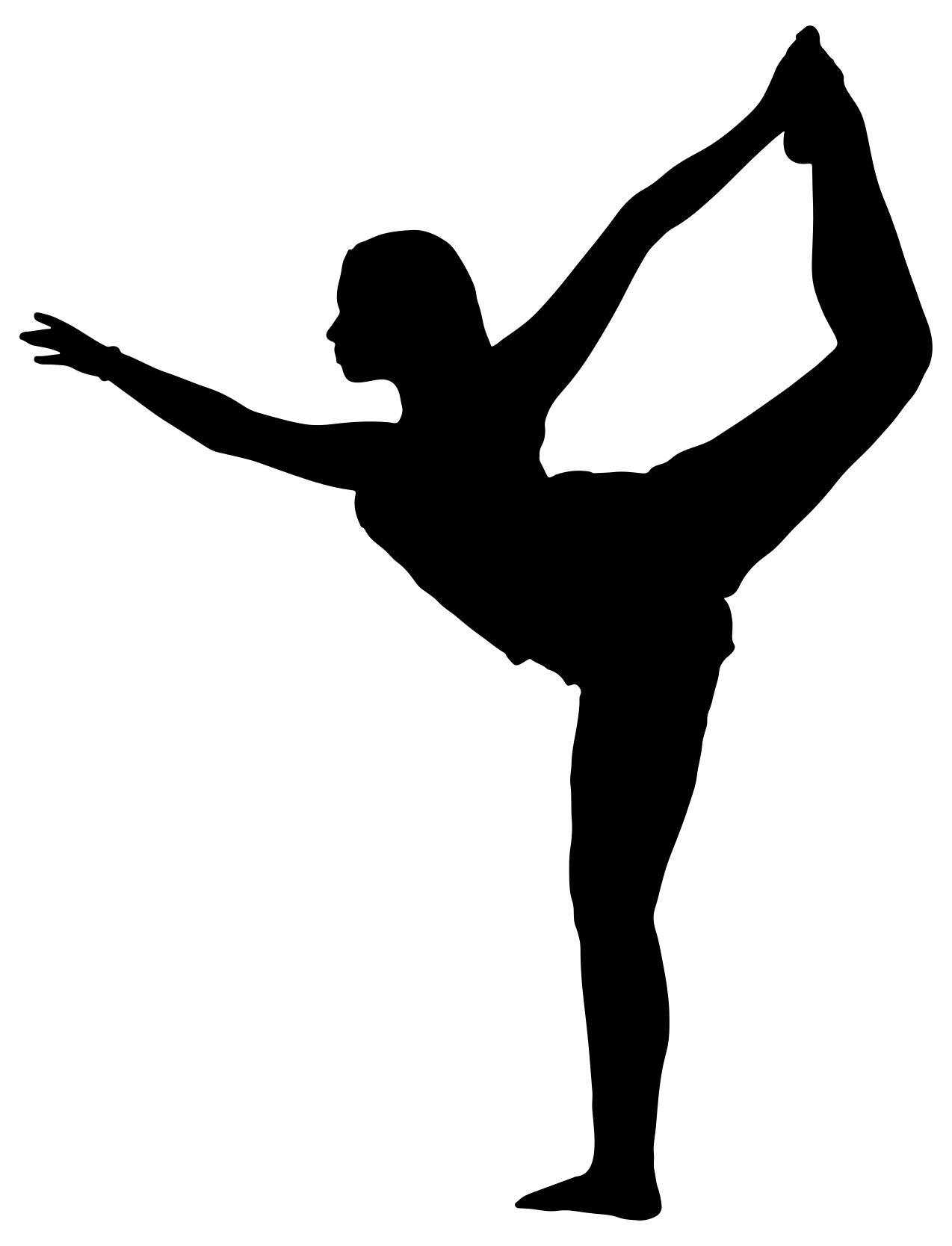 1274x1668 Female Yoga Pose Silhouette 5 Clipart