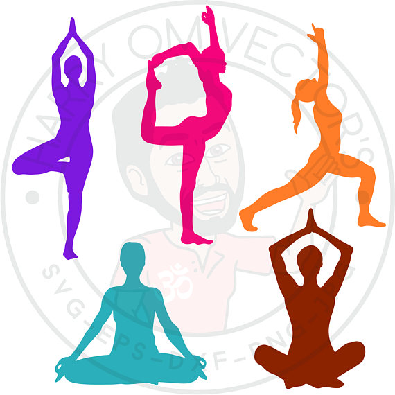 570x570 Yoga Silhouettes Vectors, Svg, Dxf For Silhouette Cameo Or Cricut