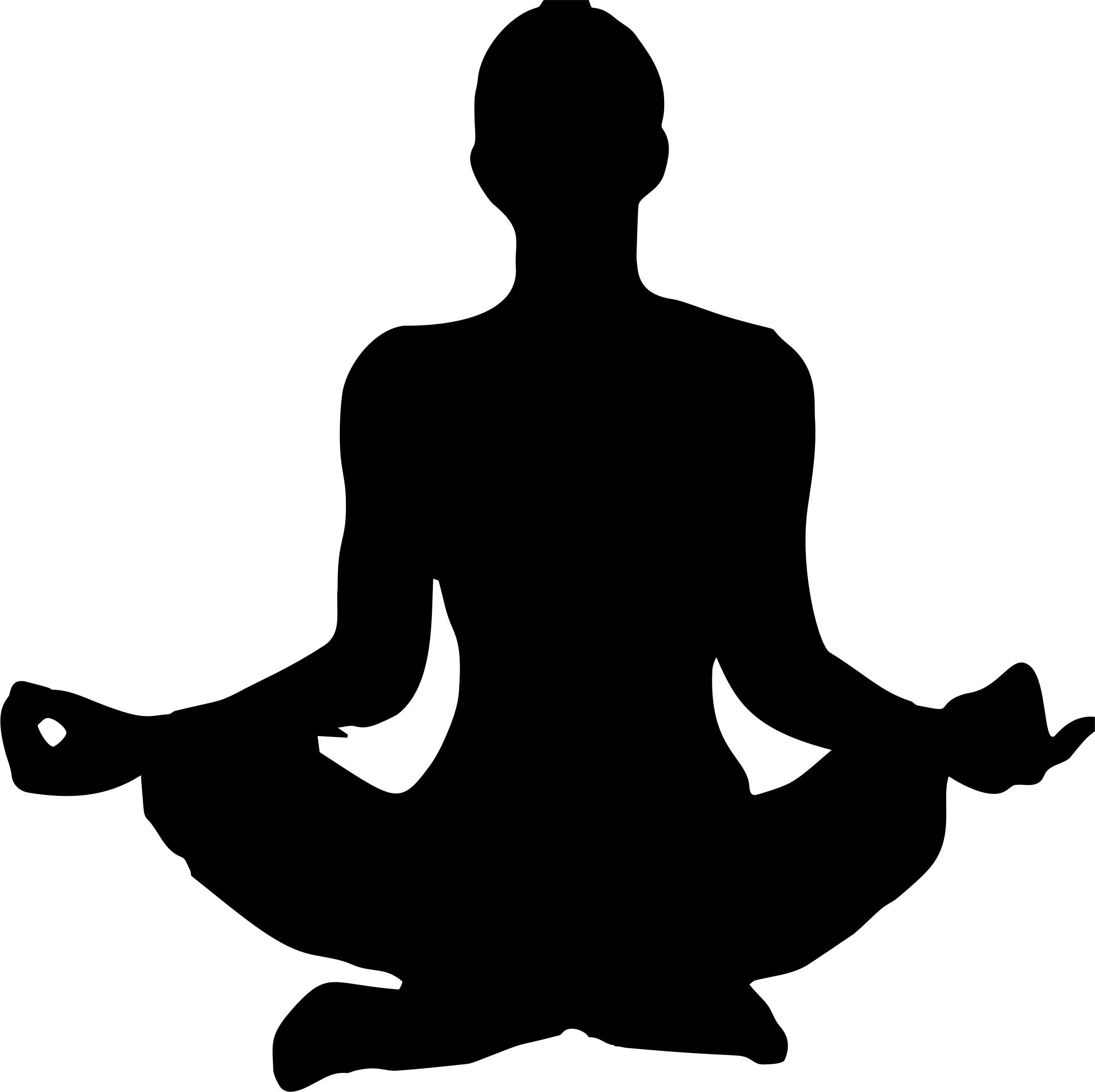 2178x2172 Female Yoga Pose Silhouette 13 Icons Png