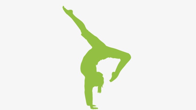 650x366 Yoga Girl Silhouette, Yoga Girl, Cartoon Silhouette Fitness Png