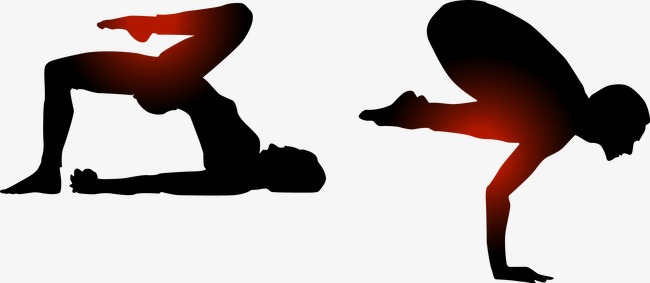 650x283 Yoga Silhouette Figures, Character, Yoga, Movement Png And Vector