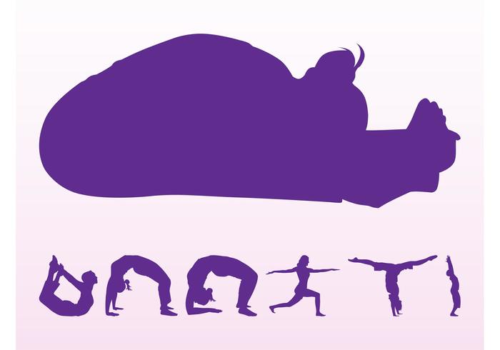 700x490 Yoga Silhouettes Set