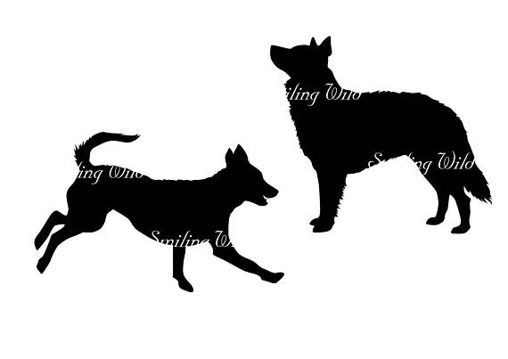 570x403 Mudi Dog Svg Silhouette Running Dog Clipart Printable Vector