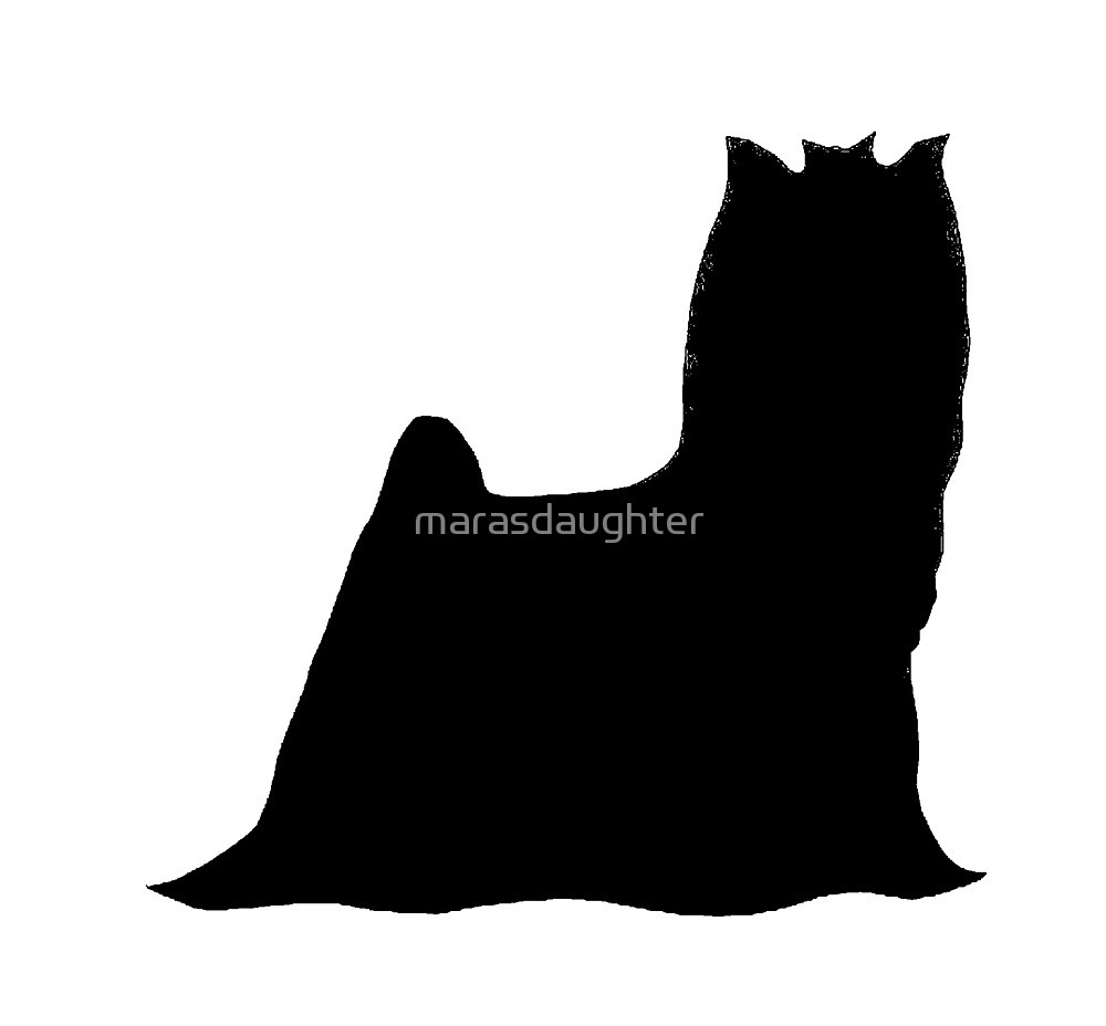 1000x928 Yorkshire Terrier Silhouette By Marasdaughter Redbubble