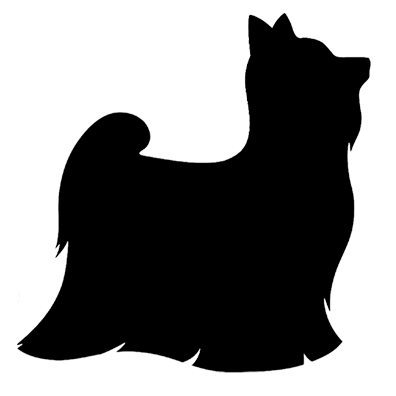 396x396 Yorkie Silhouette Decal