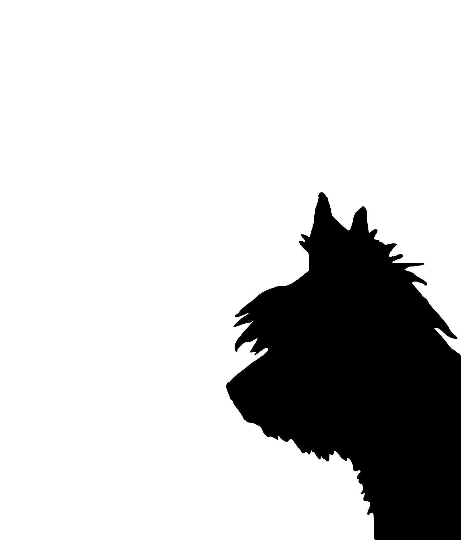 1500x1755 Yorkshire Terrier Silhouette Extra Large Cotton Canvas Tote Bag