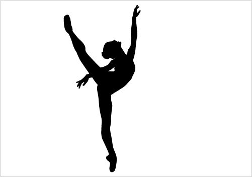 501x352 Young Woman Gymnastics Silhouette Download Now Silhouette Graphics