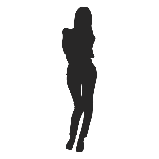 512x512 Young Woman Posing Silhouette