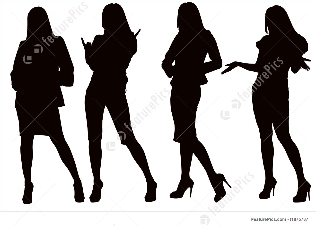 1300x930 Illustration Of Silhouette Of A Young Woman