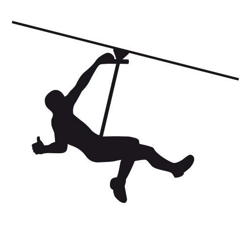 Zip Line Silhouette at GetDrawings | Free download