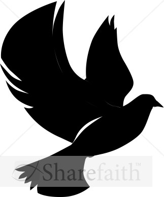 323x388 Flying Dove In Silhouette Dove Clipart
