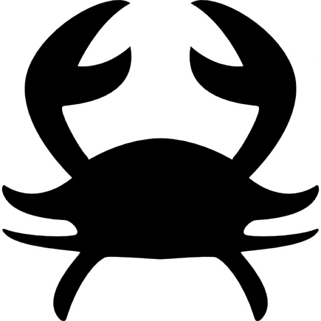 626x626 Cancer Astrological Sign Of Crab Silhouette Icons Free Download