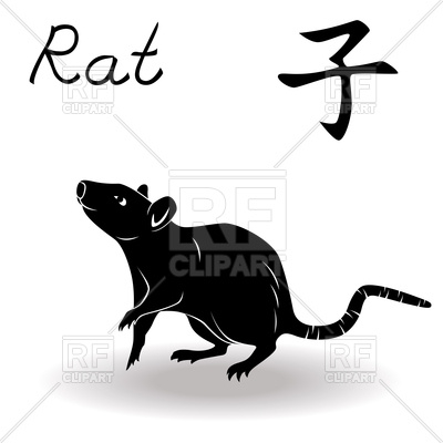 400x400 Chinese Zodiac Sign Rat Royalty Free Vector Clip Art Image
