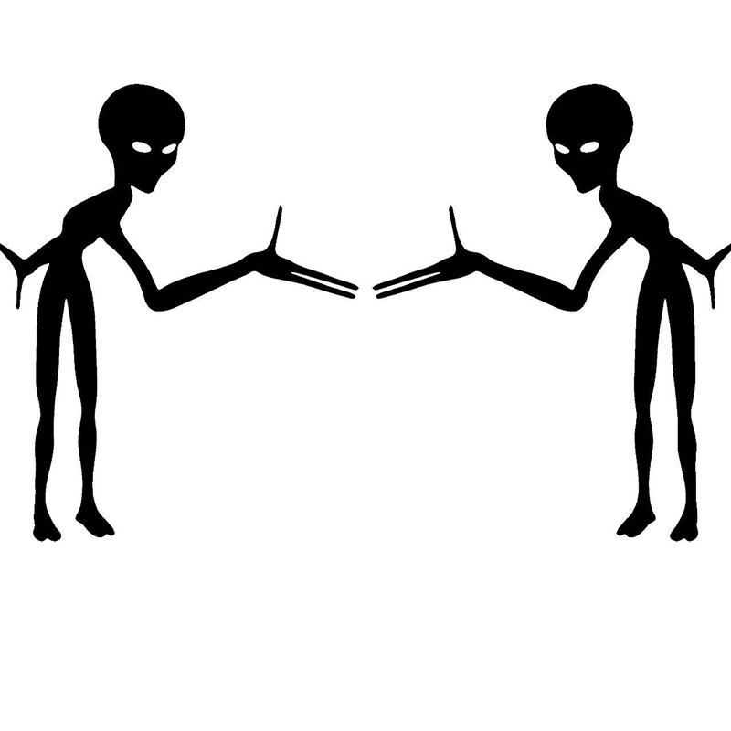 800x800 2018 2 Zombie Alien Silhouette Car Truck 1 Right Amp 1 Left Match