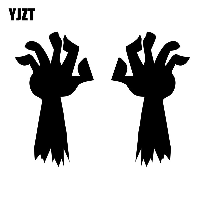 800x800 Yjzt 7cmx12cm Funny Zombie Monster Hand (Left Amp Right) Silhouette