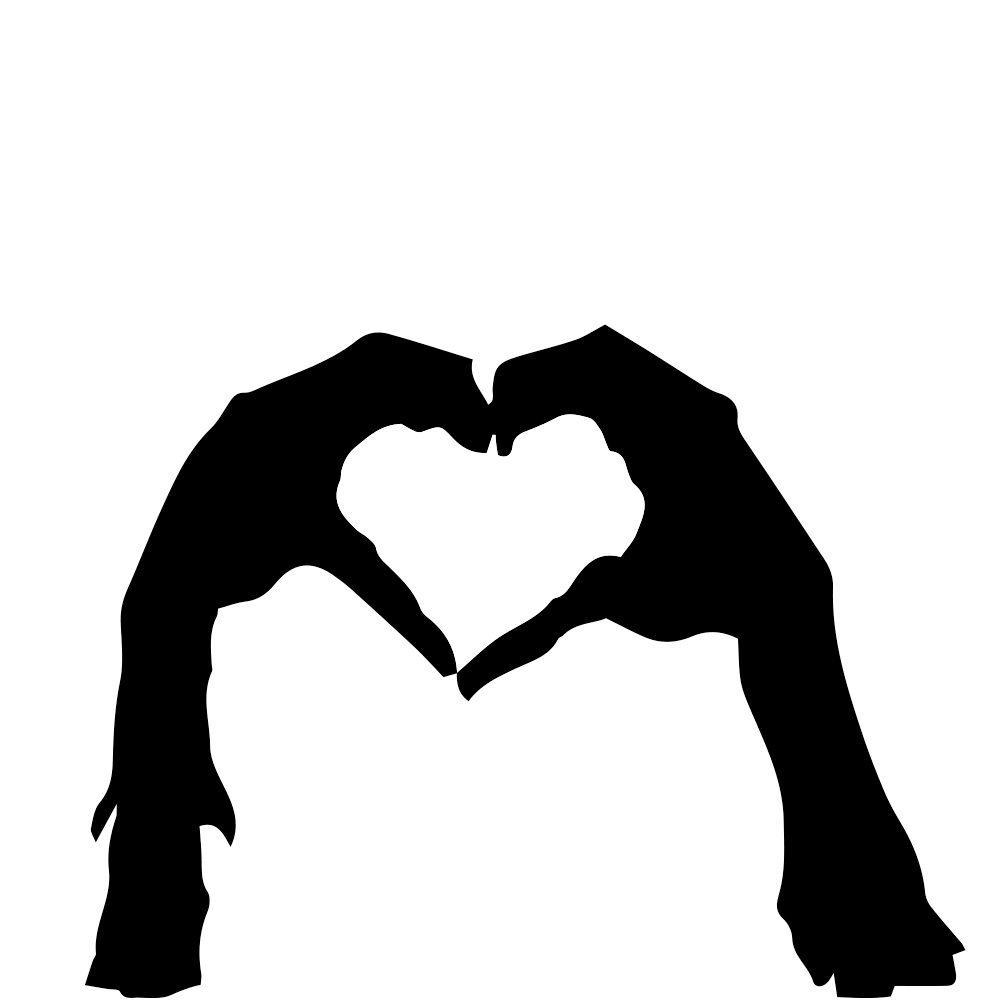 1005x1005 Zombie Heart Hands Silhouette Vinyl Sticker Car Decal