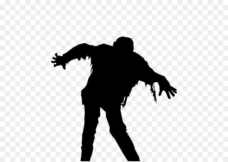 900x640 Zombie Silhouette Drawing Clip Art