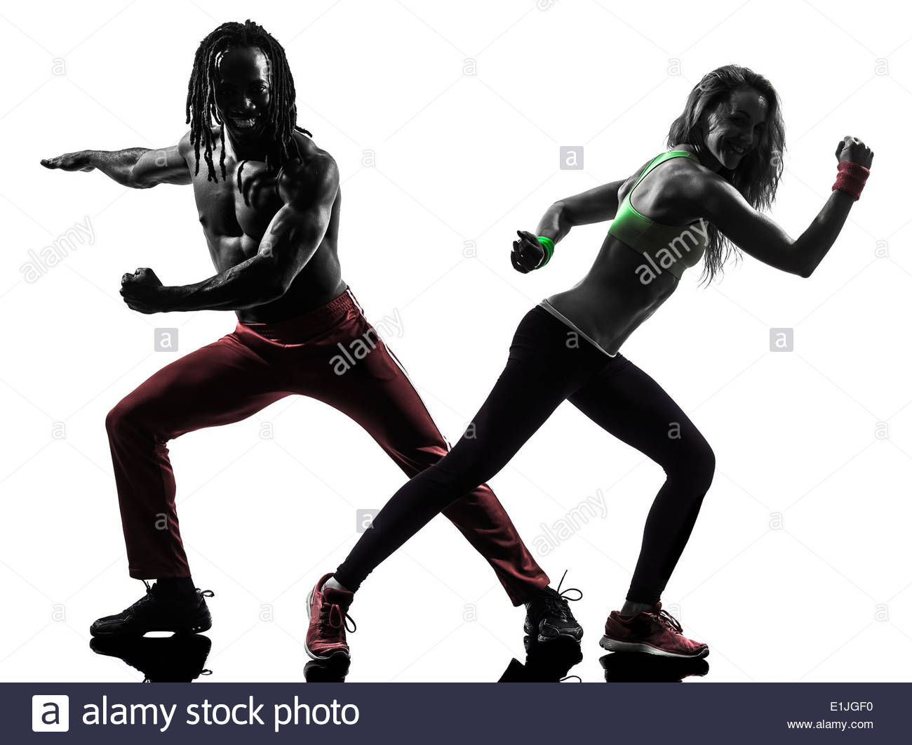 1300x1061 Couple Man And Woman Exercising Fitness Zumba Dancing