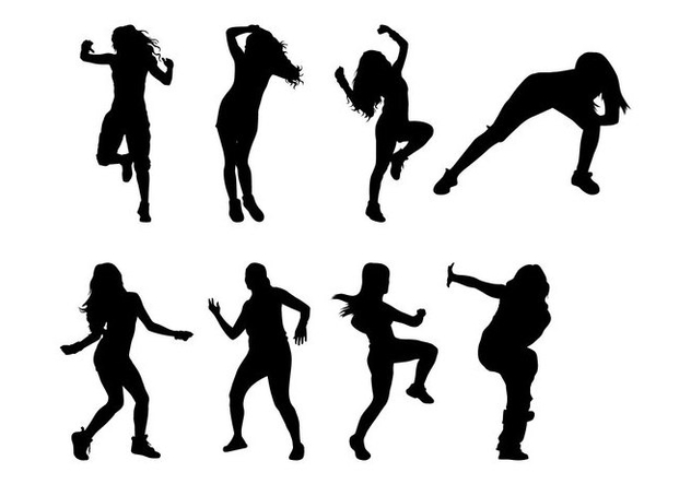632x443 Free Zumba Dance Silhouettes Vector Free Vector Download 399925