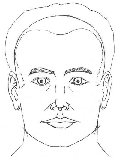 400x524 Learn To Draw A Portrait Face In The Front View