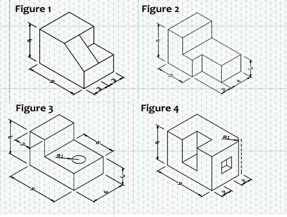 960x727 Collection Of Orthographic Projection To Isometric Drawing