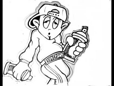 480x360 How To Draw A Simple Graffiti Character By Wizard