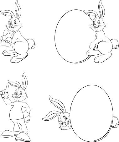 380x452 Easter Bunny Drawing Clipart Abs For Worksheets