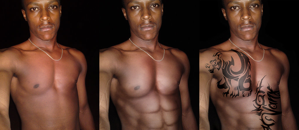 1024x447 Six Pack Abs Tattoo By Amazingace