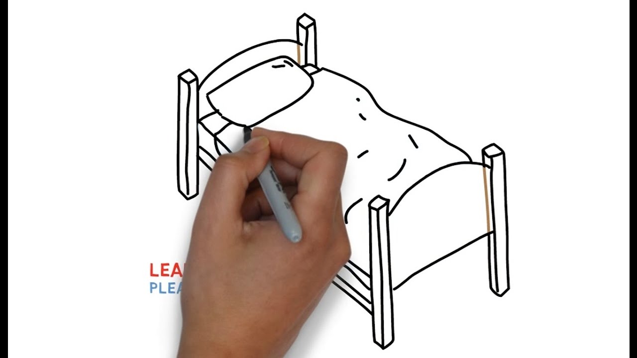 1280x720 Easy Step For Kids How To Draw A Bed