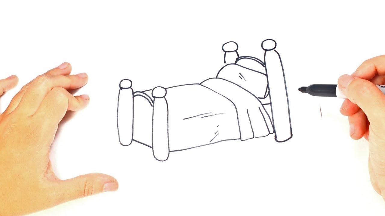 1280x720 How To Draw A Bed Step By Step Bed Drawing Lesson