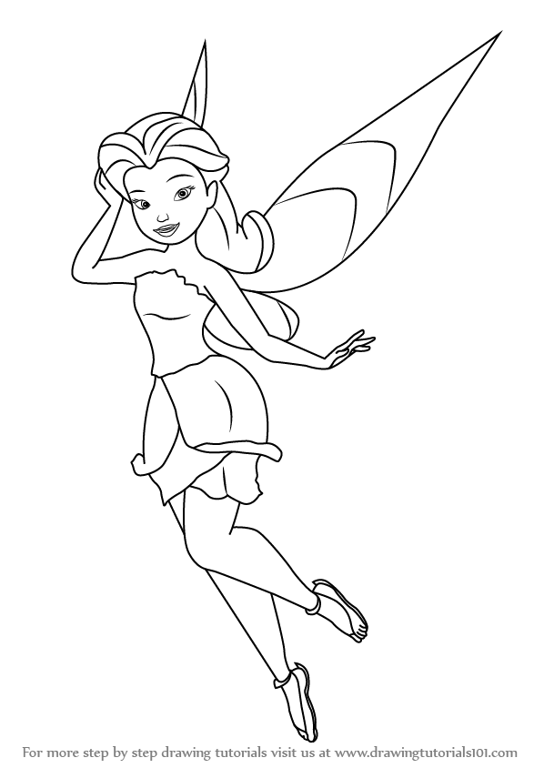 598x844 Learn How To Draw Rosetta Garden Fairy From Tinker Bell (Tinker