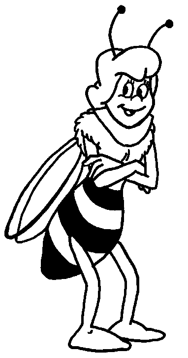 382x725 Drawing Mrs. Cassandra The Teacher Of Maya The Honey Bee Coloring Page
