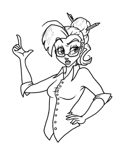 400x494 Anime Style Sort Of Kinda Of A Teacher Character By Elf Tea Rose